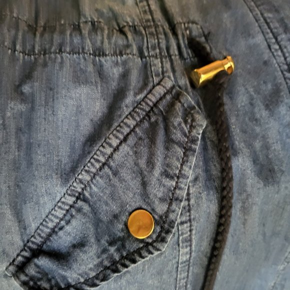 Cavalini Denim Collection Blue Jacket (w/ Hood) Size Small - Picture 6 of 6